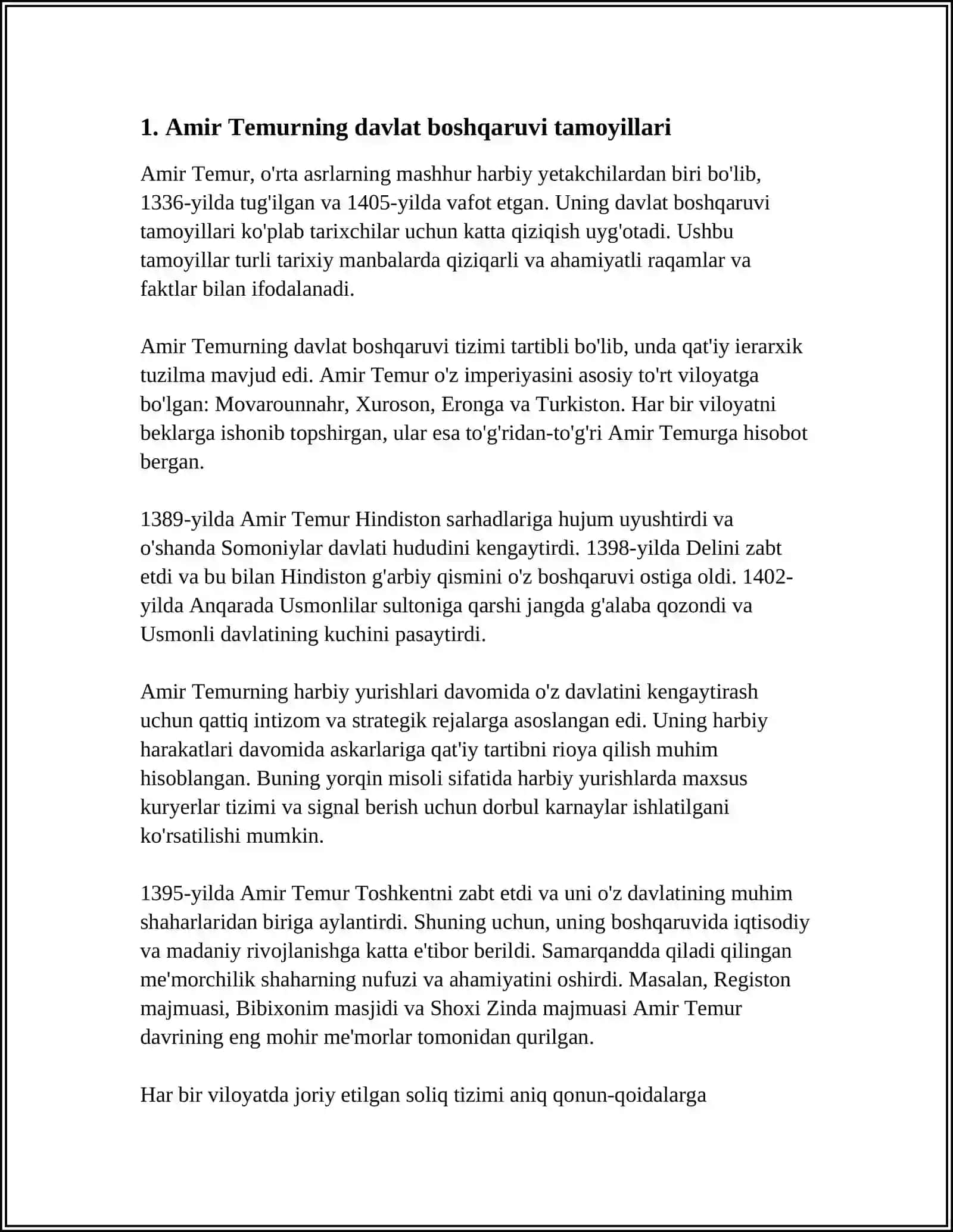 AMIR TEMUR BUYUK DAVLAT ARBOBI 3