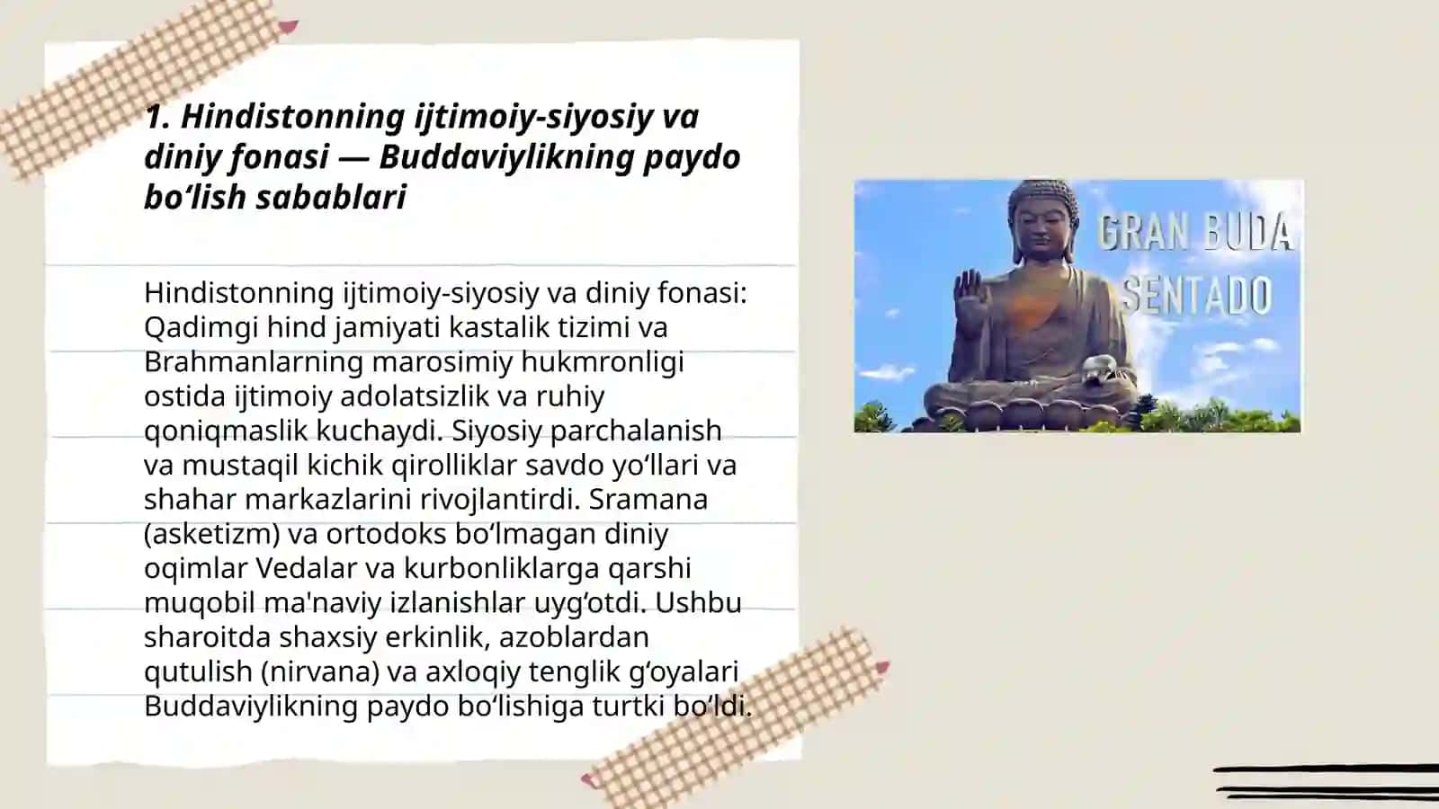 Buddaviylikning vujudga kelishi 3