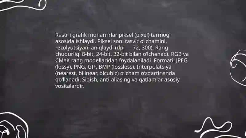 Rastrli grafik muharrirda tasvirlar bilan ishlash 3
