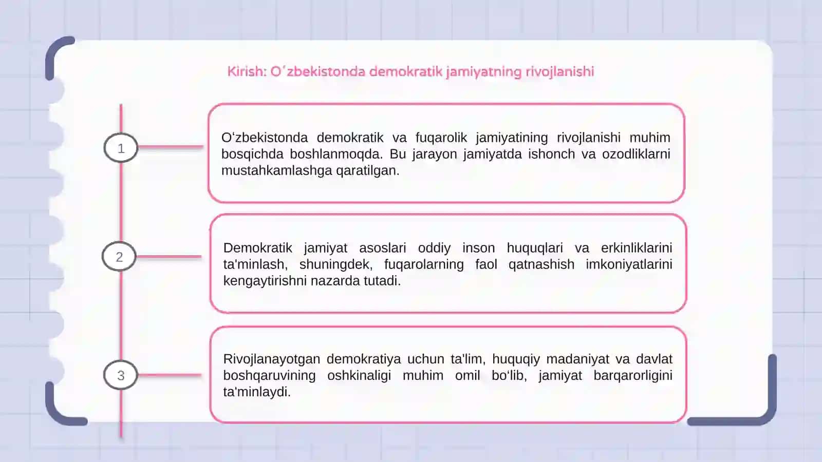 Oʻzbekistonda demokratik va fuqarolik jamiyati asoslarining yaratilishi 3
