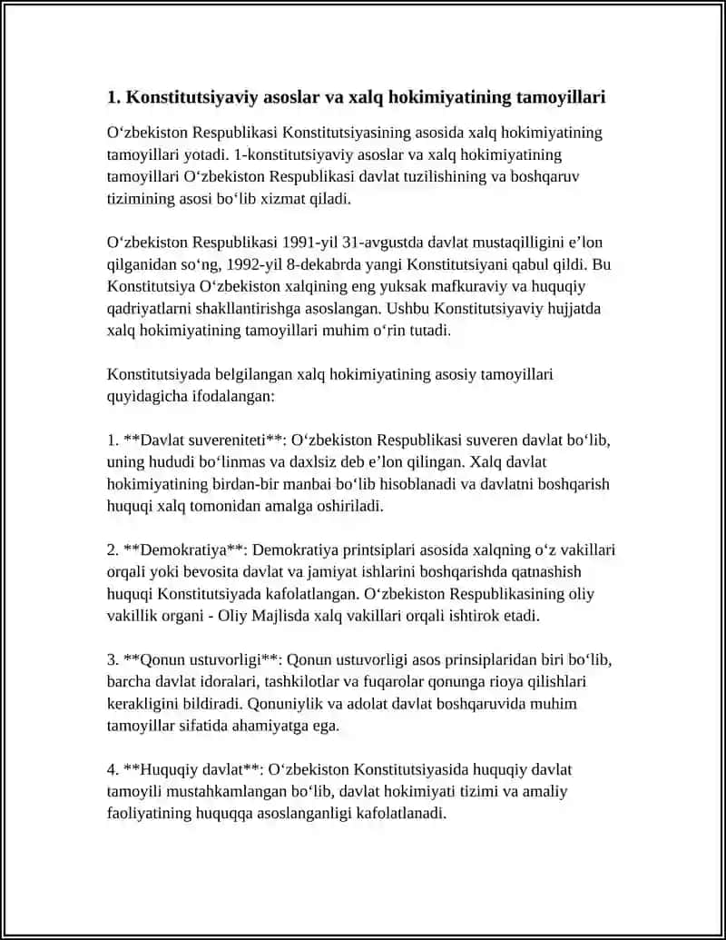 O‘ZBEKISTON RESPUBLIKASIDAGI XALQ HOKIMYATCHILIGINING ASOSLARI 3