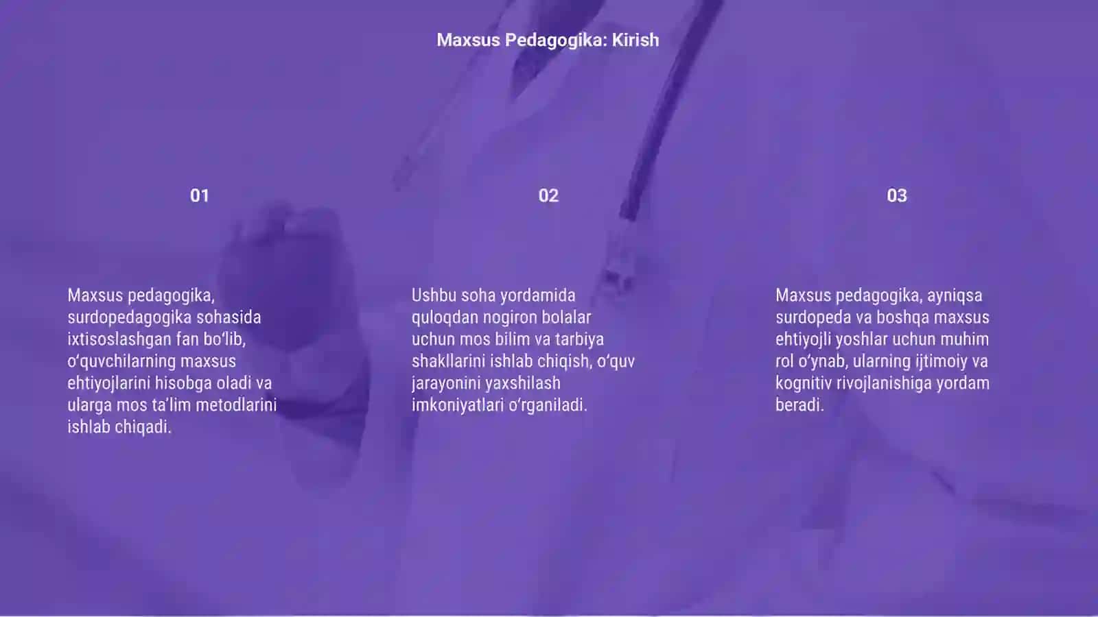 Maxsus pedagogika.(Surdopedagogika) 3
