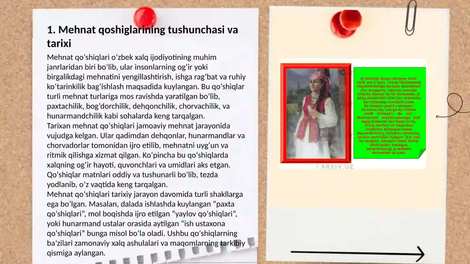 O'zbek xalq musiqa ijodi mehnat qo'shiqlarining ohang va she'riy bo'ginlar tuzilmasi variantliligi invariantliligi 3