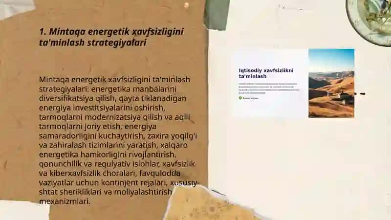 Mintaqa energetik xavfsizligini ta'minlash strategiyalari 3