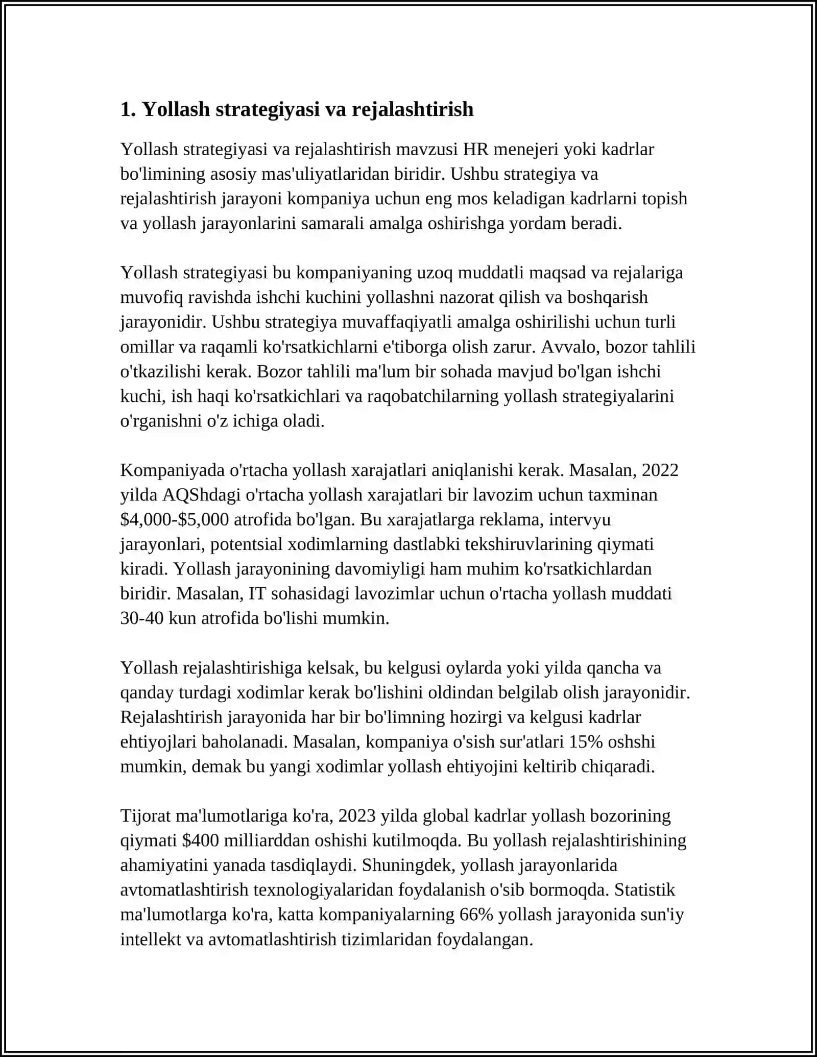 Yollash strategiyasi va rejalashtirish 3