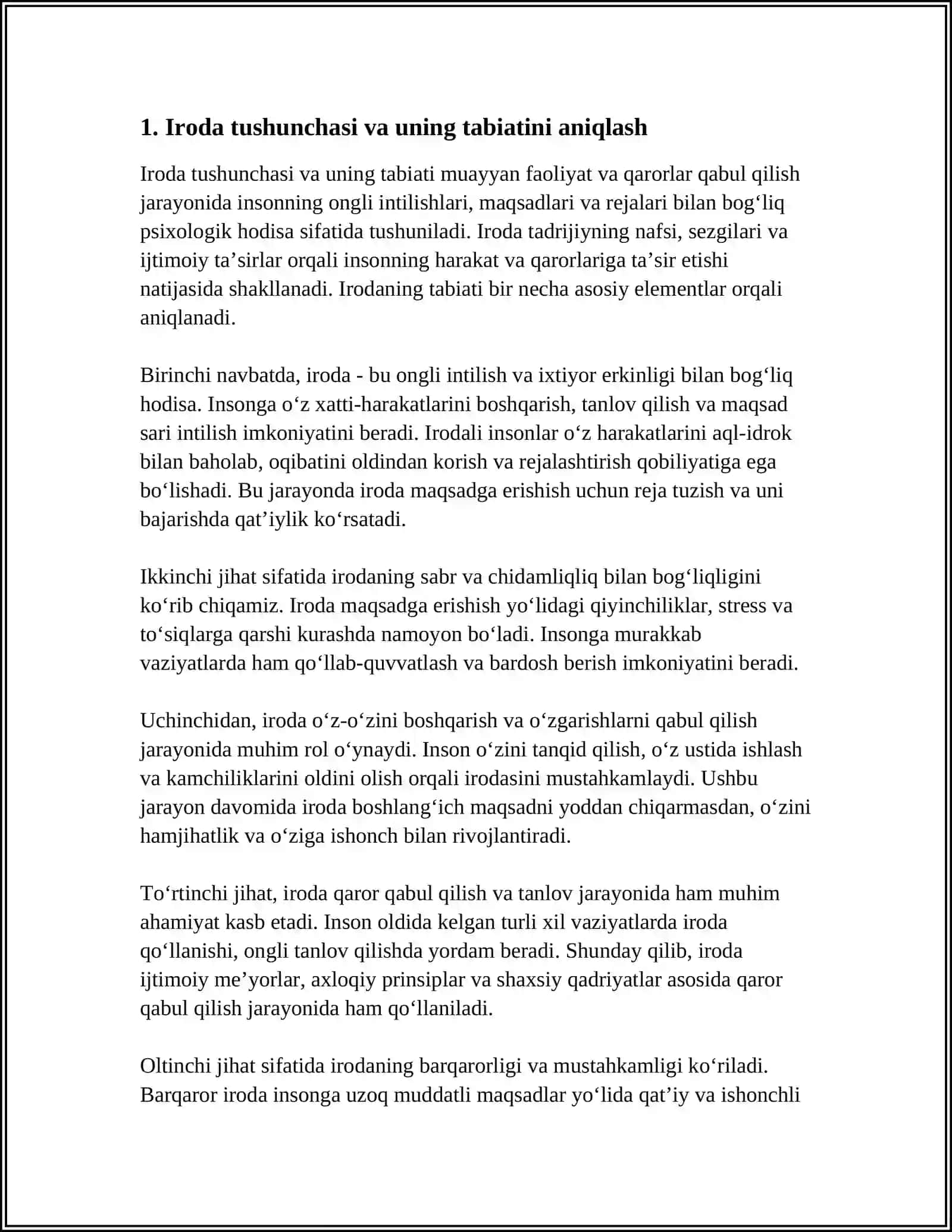 MAKTABGACHA BÓLGAN YOSHDAGI BOLANING IRODAVIY SOHASINING PSIXODIAGNOSTIKASI 3