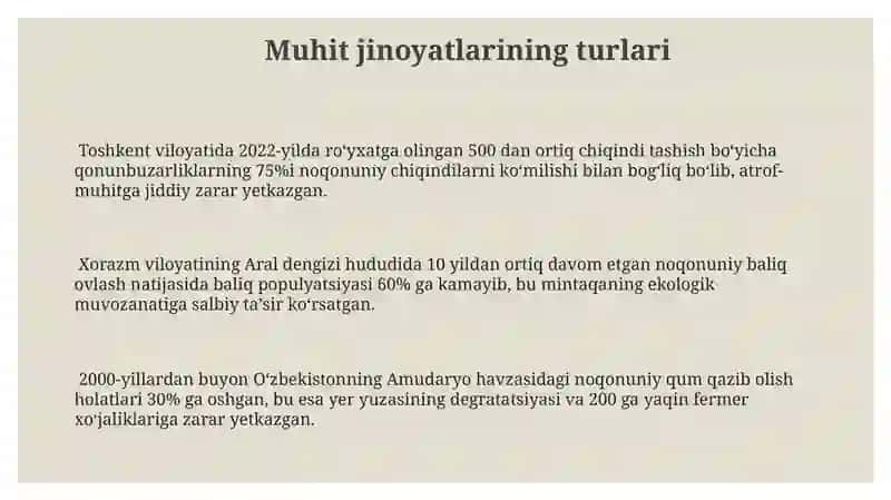 Ekologik sohadagi jinoyatchilikning kiriminalogik tavsifi 3