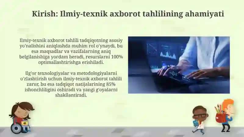 Ilmiy texnikaviy informatsialarni taxlil qilish ilmiy tadqiqot maqsadi va vazifasiniifodaetish 3