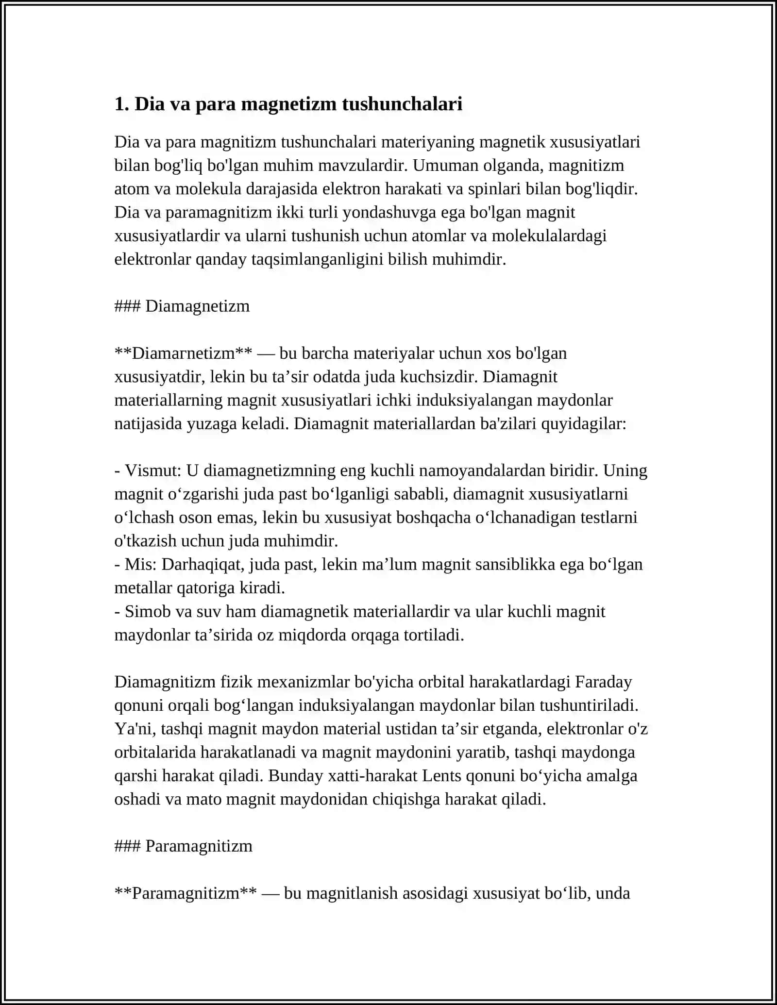 DIA, PARA, FERRO MAGNETIZM TABIATI 3