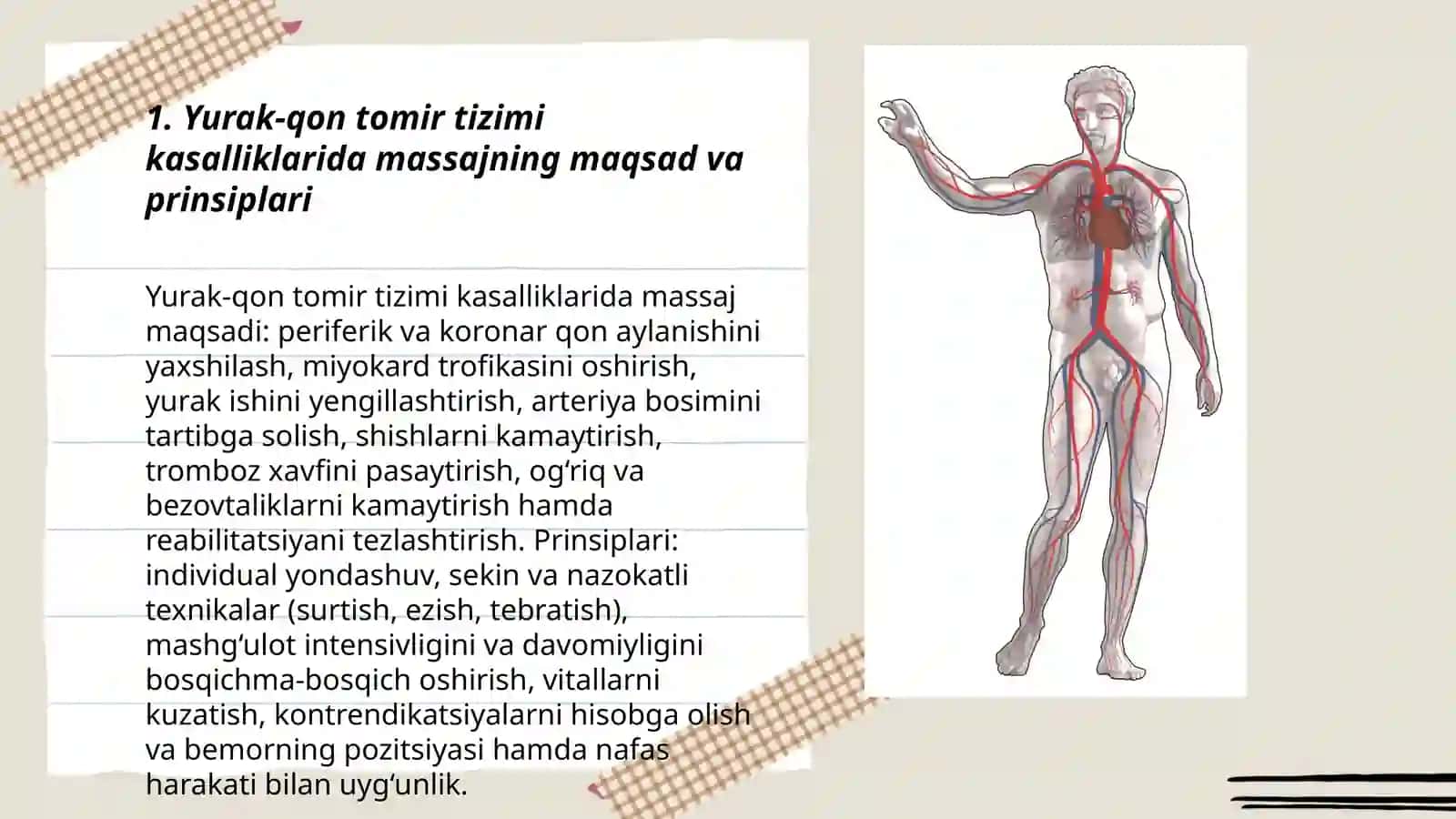 Yurak qon tomir sistemasi kasalliklarida massaj. Asab sistemasi kasalliklarida massaj. Osteoxondrozda massaj 3