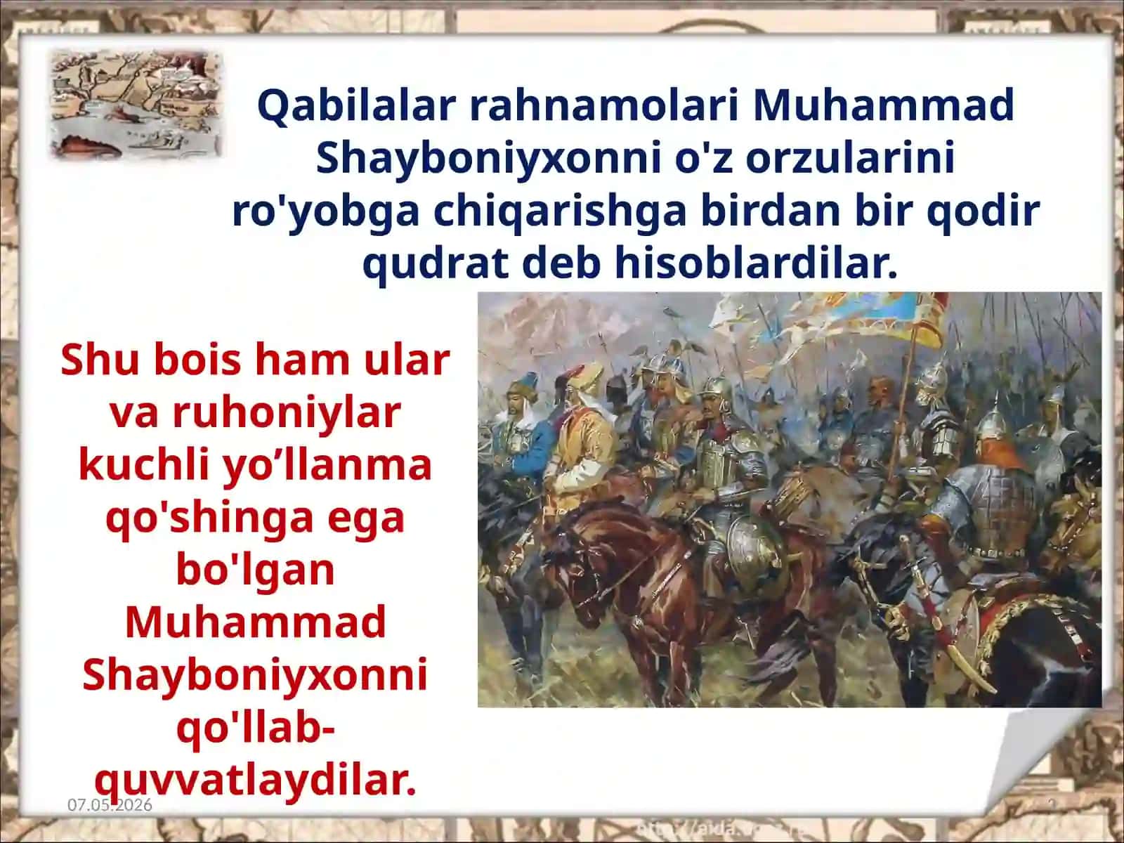 Movarounnahr va Xuroson dashayboniylar hukmronligining o‘rnatilishi. Buxoro xonligining tashkil topishi va siyosiy tarixi 3