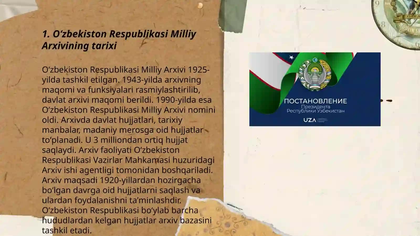 Oʻzbekiston Respublikasi Milliy Arxivu 3
