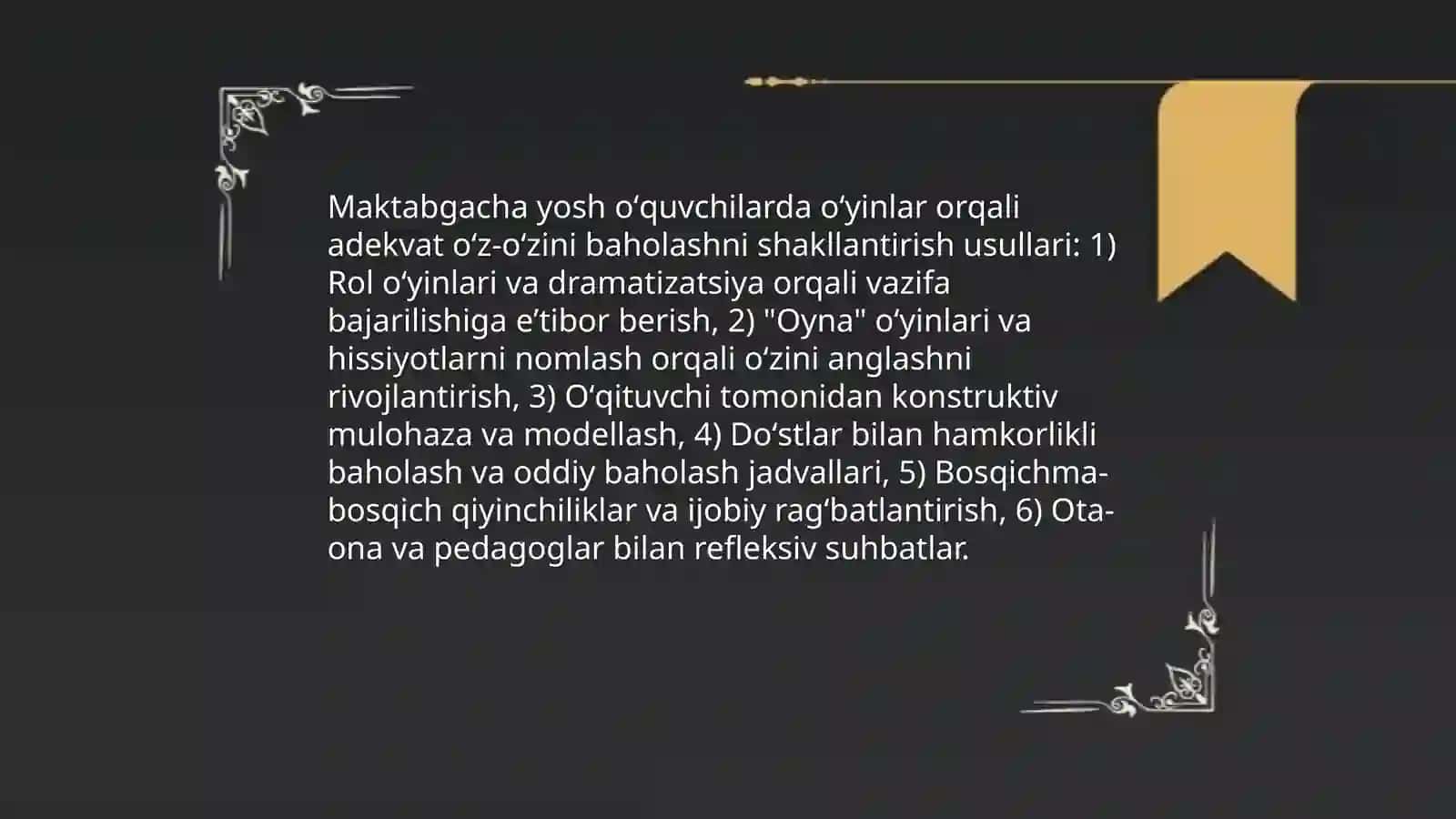 Turli yoshdagi oquvchilarda adekvat oʻz oʻzini baxolashini shakllantirish usullari 3