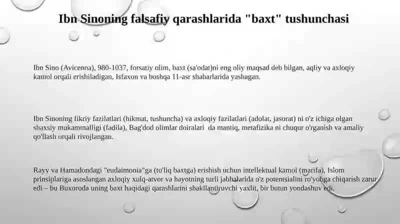Abu Ali ibn Sinoning shaxs komloti 3