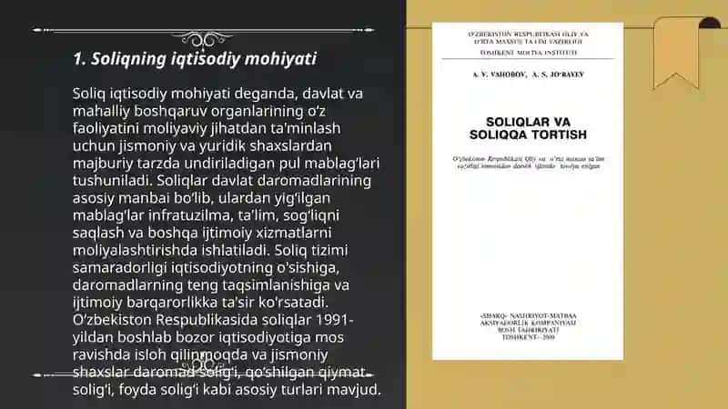 Soliqlar va soliqqa tortish fani 3