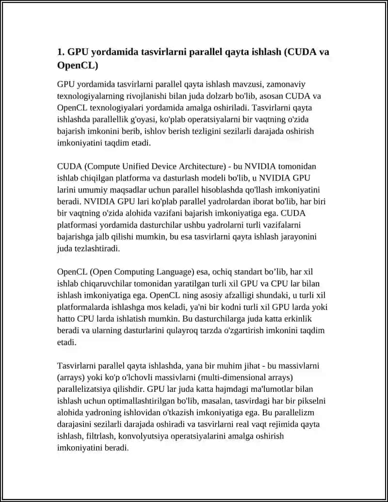 TASVIRNI PARALLEL QAYTA ISHLASH 3