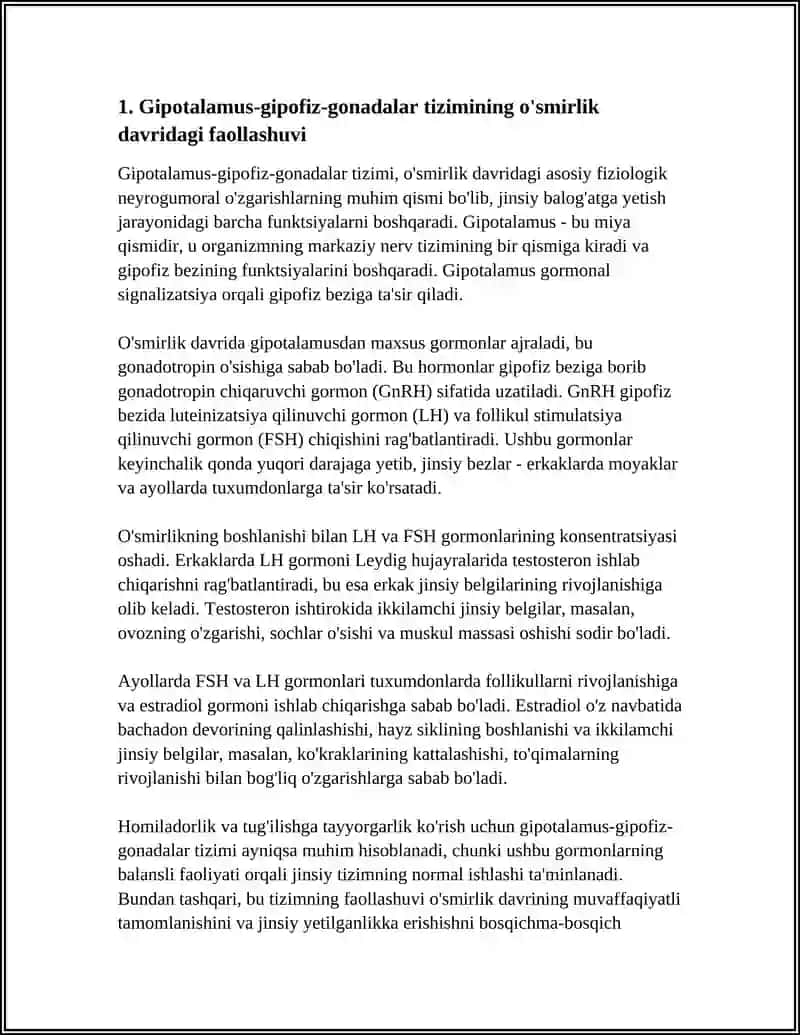O'SMIRLIK DAVRIDAGI ASOSIY FIZIOLOGIK NEYROGUMORAL O'ZGARISHLAR 3