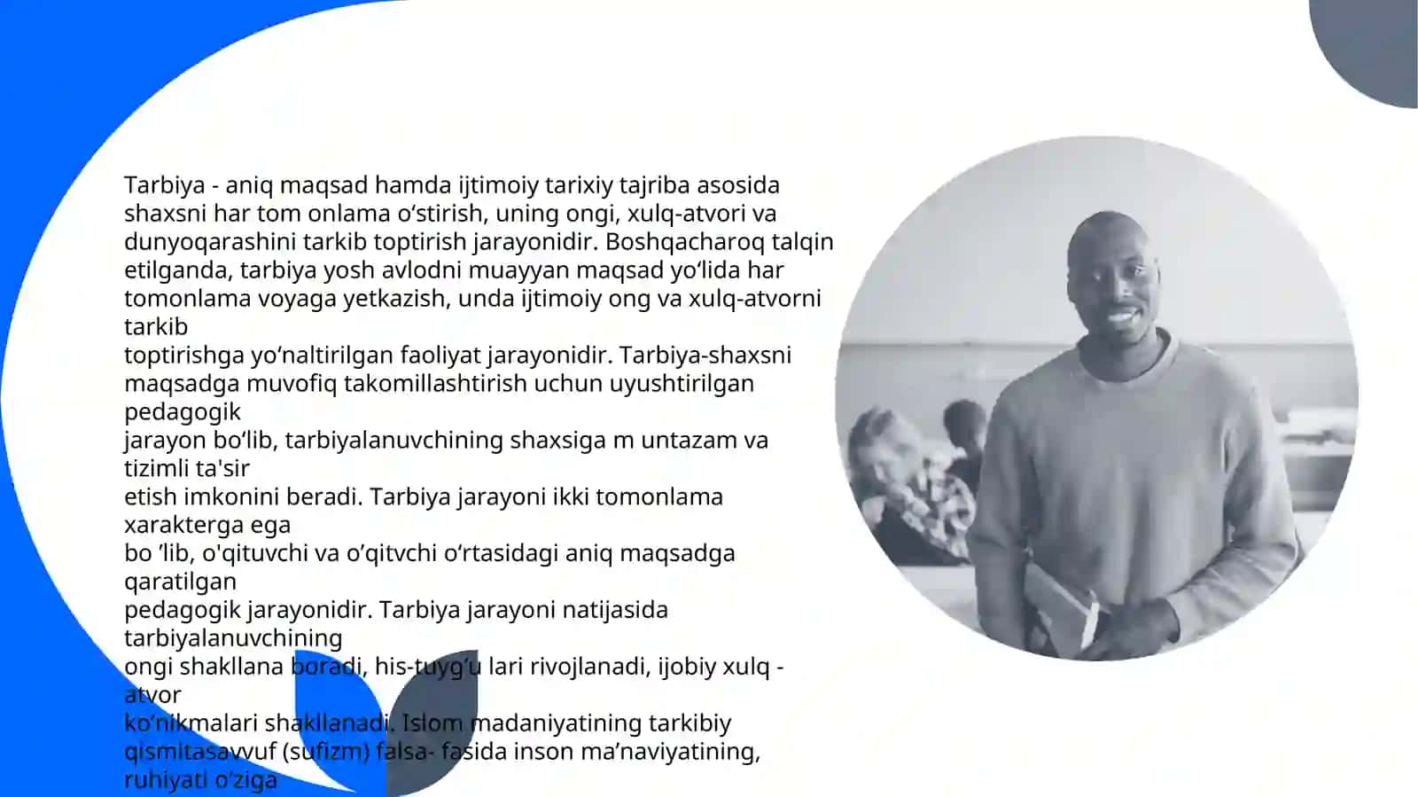 UMUMIY O‘RTA TA’LIM MUASSASALARIDATARBIYA JARAYONI VA TARBIYA FANI 3