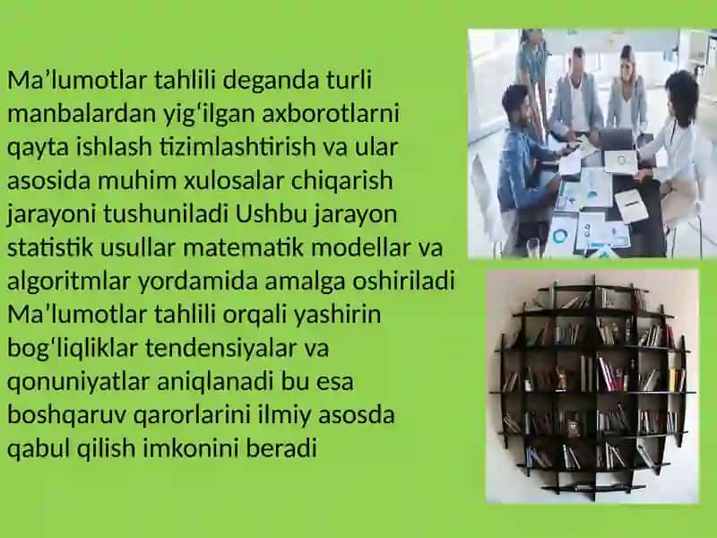 Maʼlumotlar tahlili va Sunʼiy intellekt 3