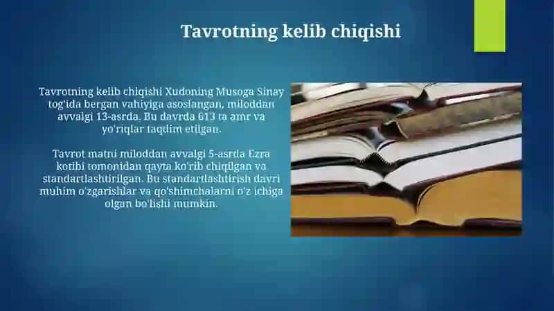 Tavrotning kelib chiqishi 3