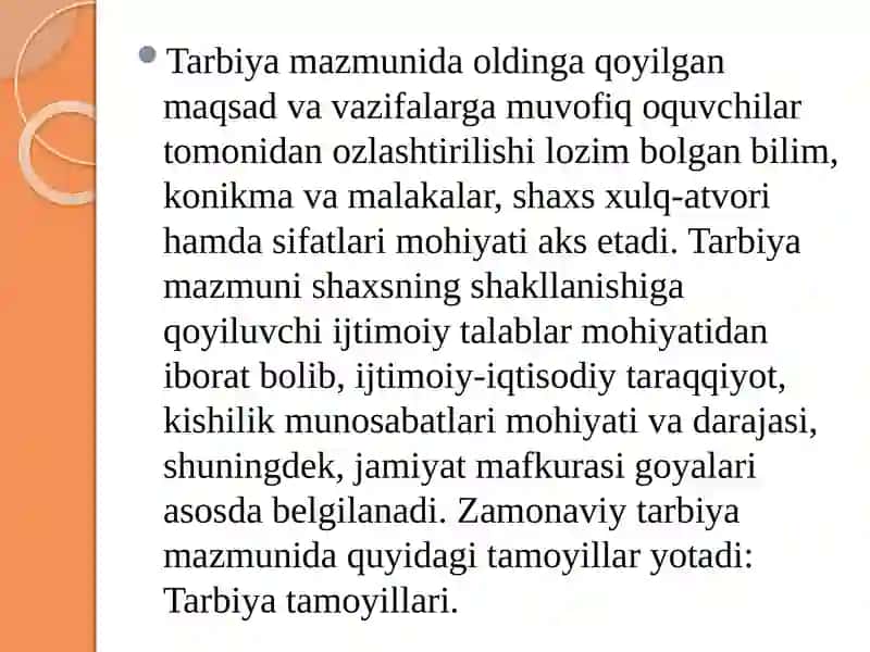 Tarbiya tamoyillari 3