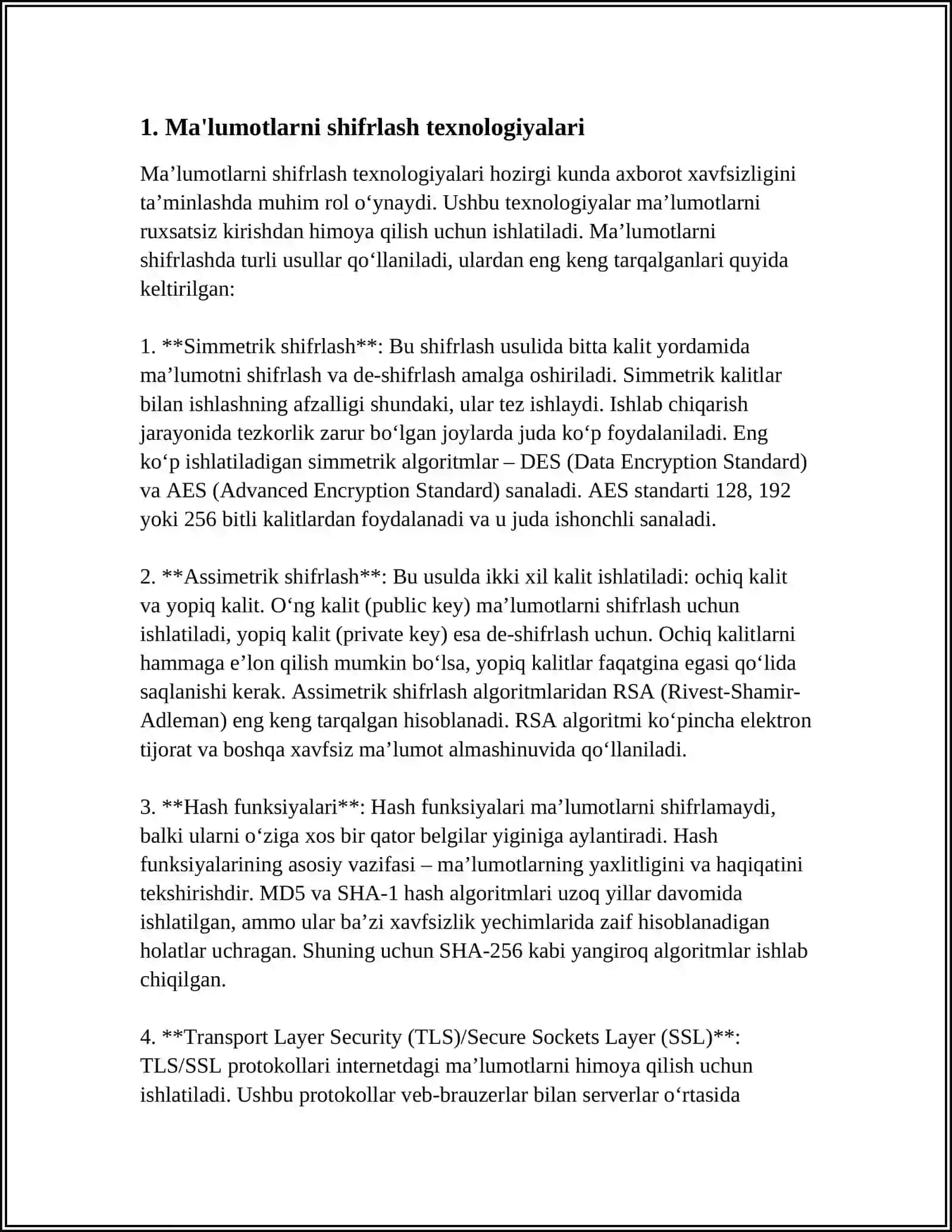 ALOQA TIZIMLARIDA XAFZIKLIK TEXNOLOGIYALARI 3