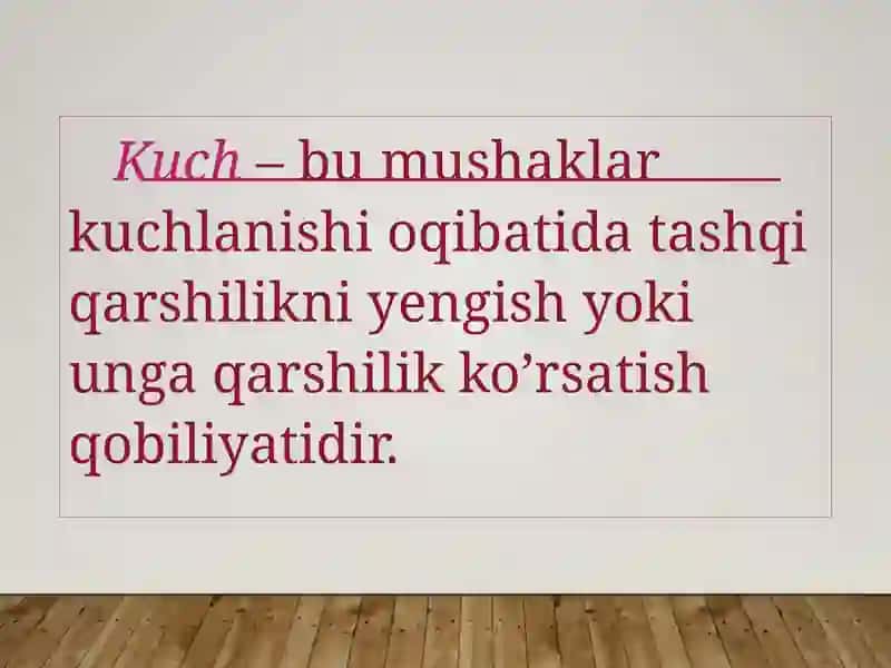KUCHQOBILIYATINI TARBIYALASH 3