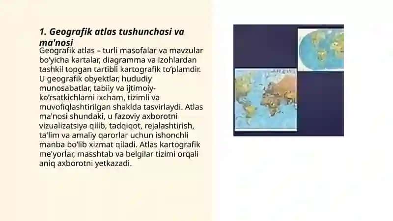 Geografik atlaslarnining strukturasini va mazmunini tahlil qilish 3