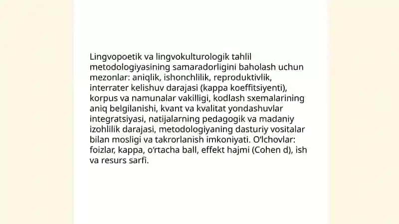 Matnlarning lingvopoetik va lingvokulturologik tahlil qilish borasidagi ishlar samaradorligi 3