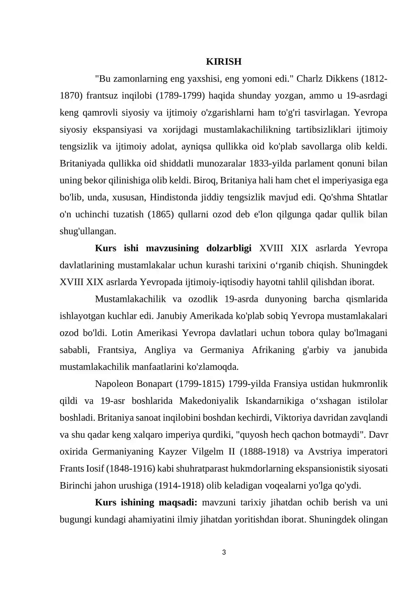 YEVROPA DAVLATLARINING MUSTAMLAKALAR UCHUN KURASHI (XVIII XIX ASRLAR) 3