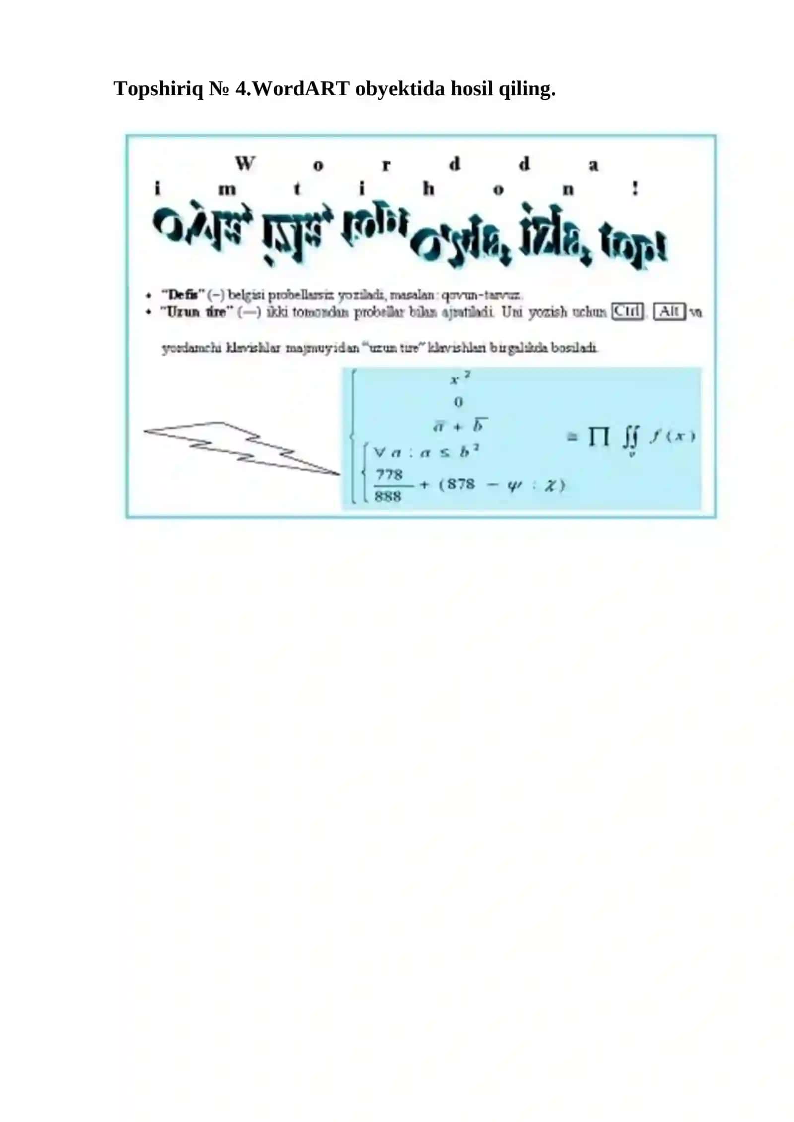 Jadvalning diagrammasini hosil qilish 3