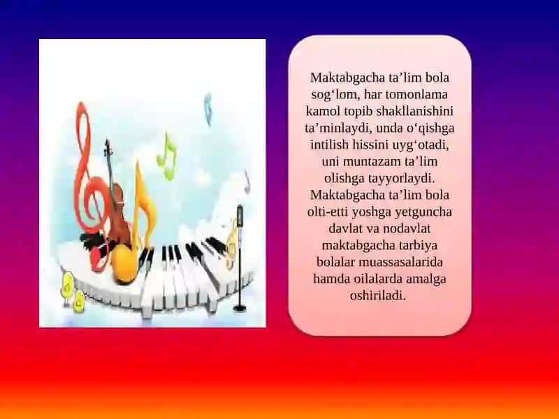 Mavzu:Musiqa bolalarning  estetik idrokini  shakllantiruvchi vosita sifatida 3
