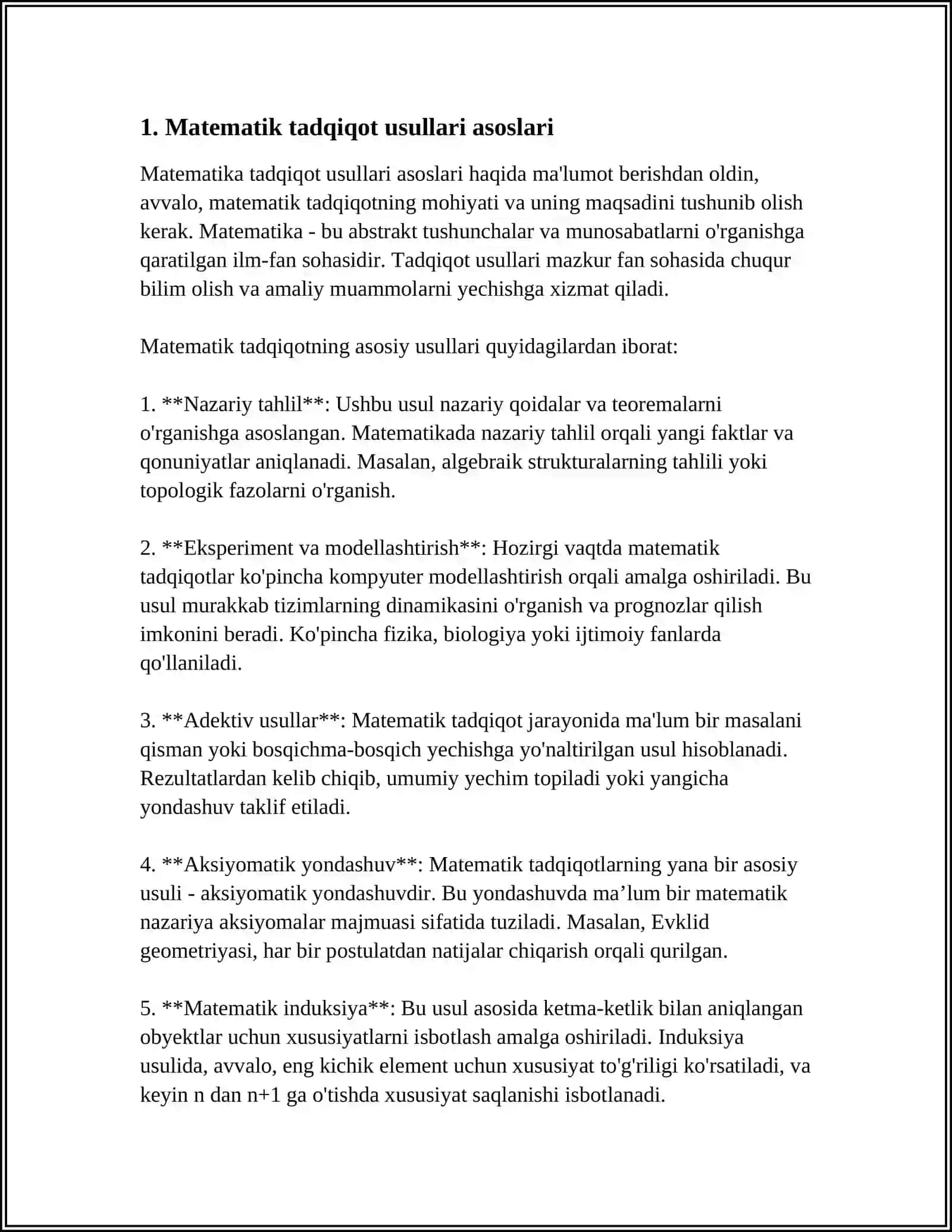 Matematik Tadqiqot Usullari 3