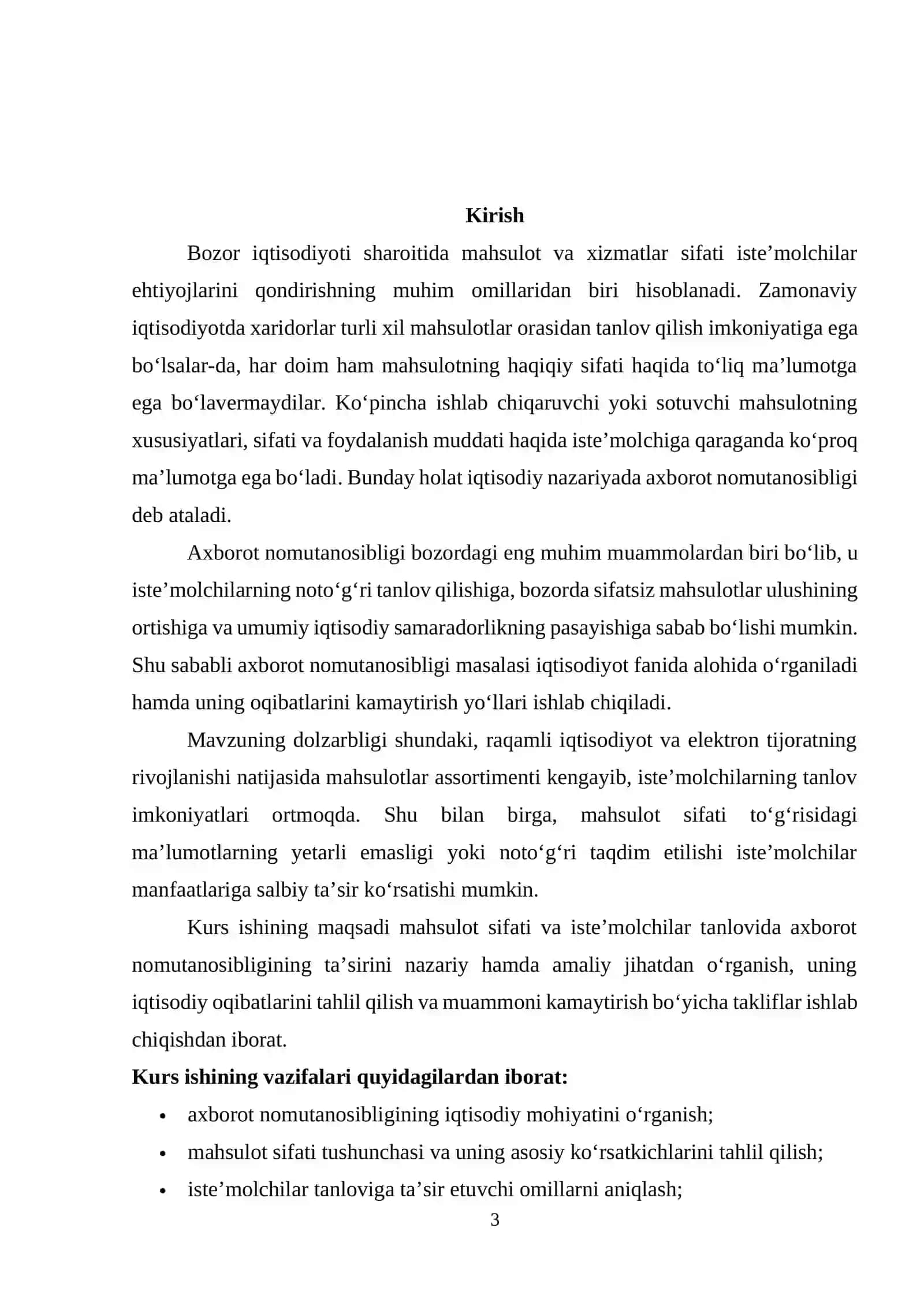 Mahsulot sifati va iste’molchilar tanlovida axborot nomutanosibligining ta’siri 3