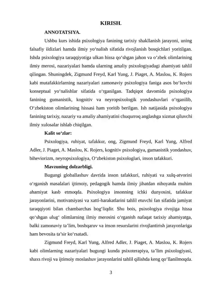 Psixologiya rivojiga hissa qoʻshgan ulugʻ olimlar. 3
