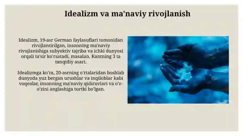 Idealizm va ma'naviy rivojlanish 3