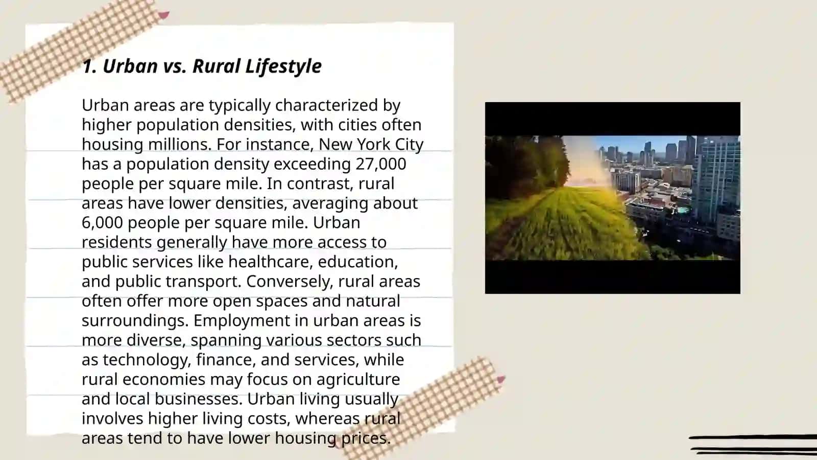 City and country life 3