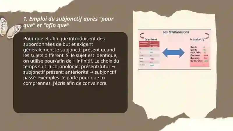 Le subjonctif présent: analyse de son emploi après certaines conjonctions 3