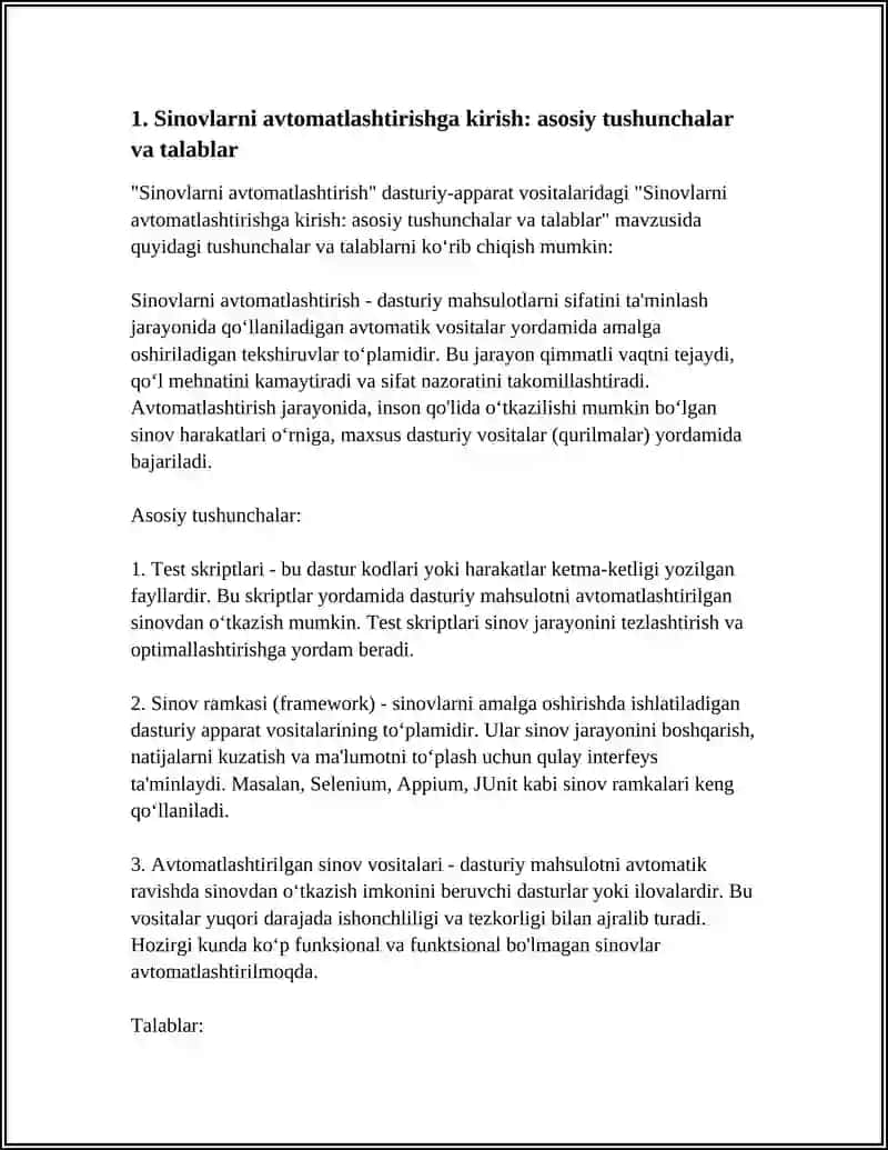 Sinovlarni avtomatlashtirishning dasturiy-apparat vositalari 3