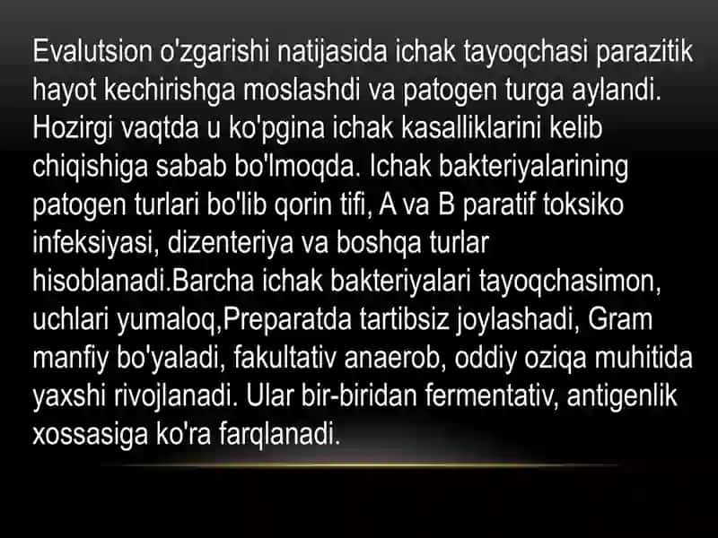Ichak infeksiyalarini qo’zg’atuvchilari(Esherixoz, Shigellez va Vabo) 3