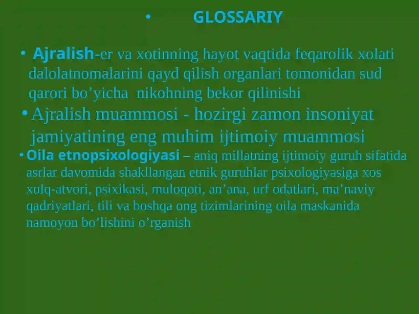 OILAVIY MUNOSABATLARNING BUZILISHI: OILA INQIROZI VA NIKOH AJRIMLARI 3