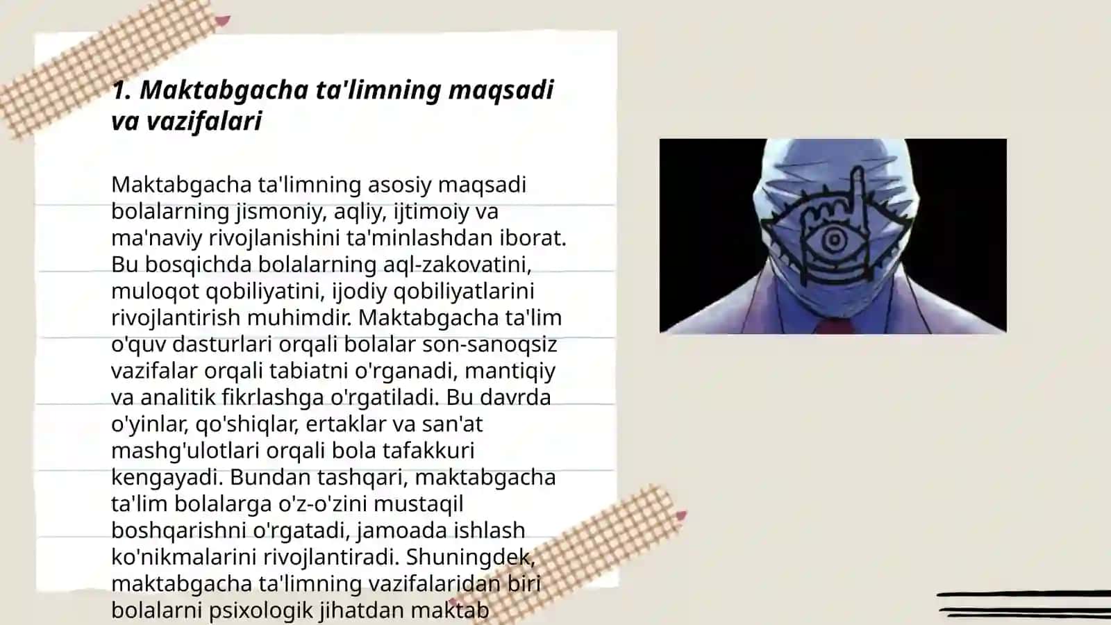 Maktabgacha taʼlim -uzluksiz taʼlimning boshlangʻich boʻgʻini 3