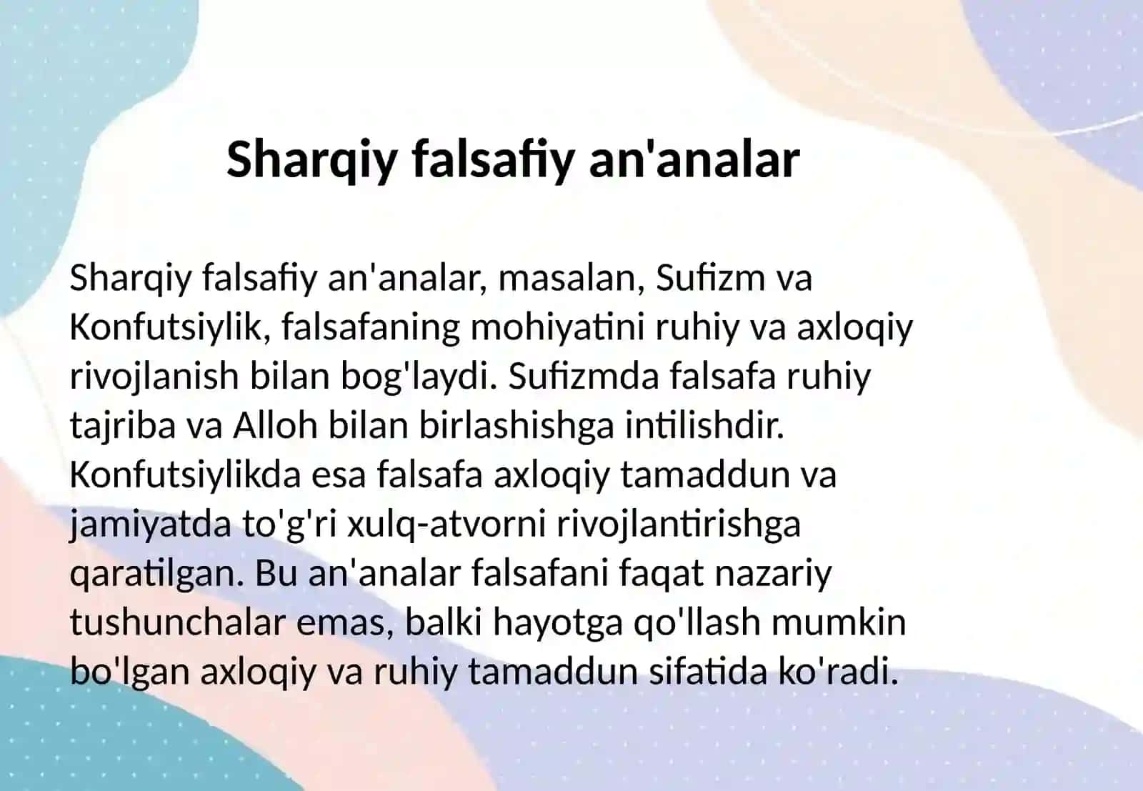 Falsafaning mohiyatiga oid Sharq va G'arb mutafakkirlari ta'riflari 3