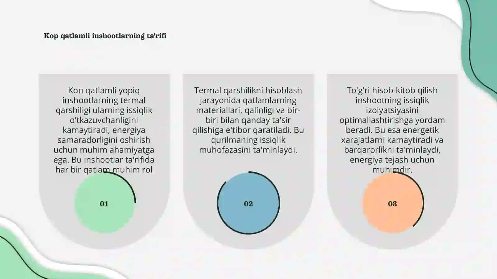 Kop qatlamli yopiq inshootlarning termal qarshiligini hisoblash tushuncha 3
