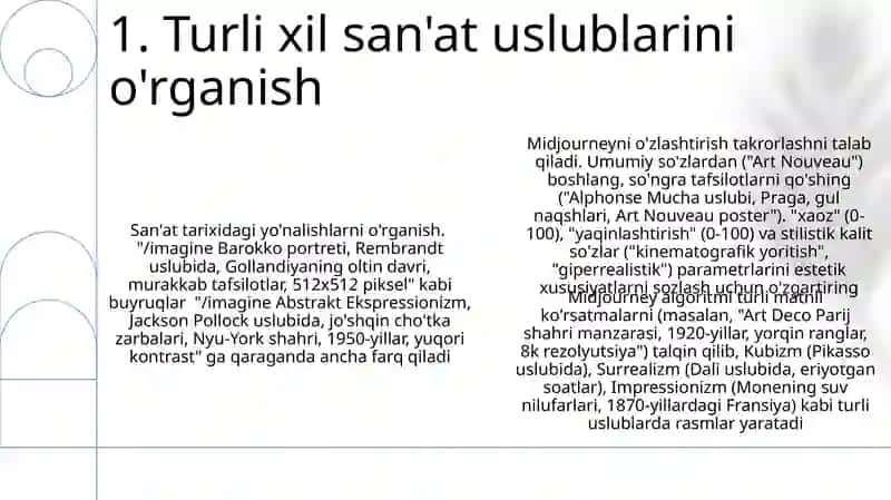 Midjourney dasturidan foydalanish 3