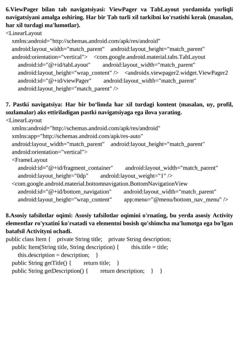 RecyclerView bilan dinamik ro'yxat 3