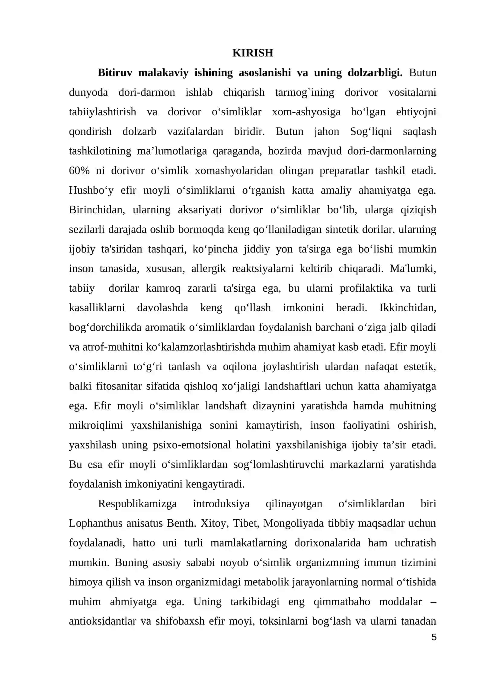 TERMIZ SHAHRI SHAROITIDA Lophanthus anisatus Benth. NING O`SISHI VA RIVOJLANISHI 3