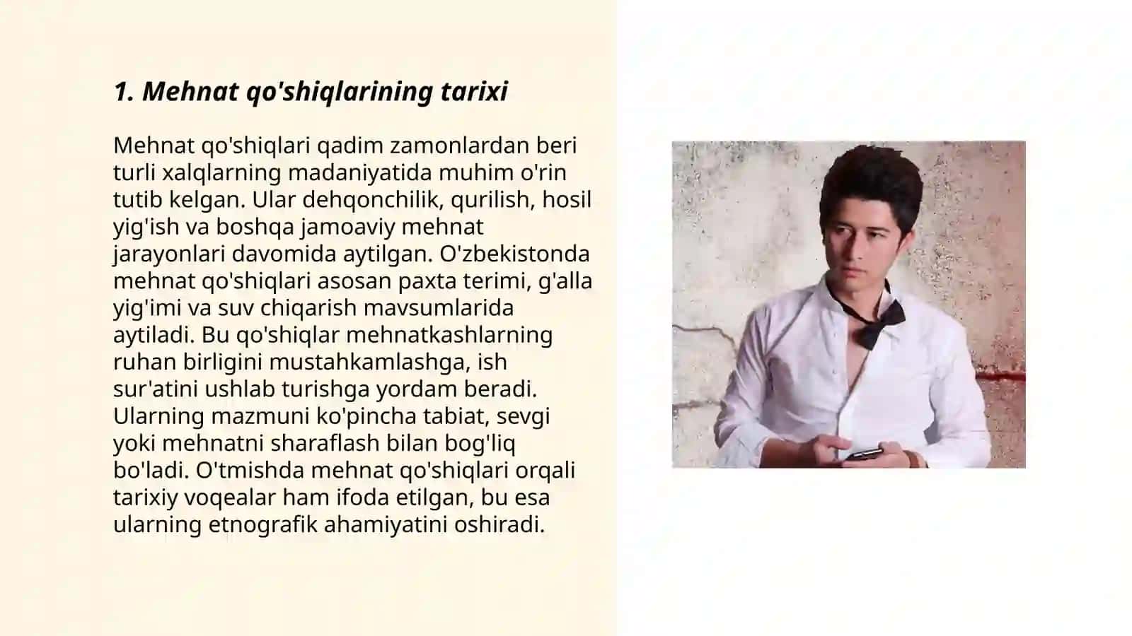 Mehnat Qo'shiqlari Tarixi 3