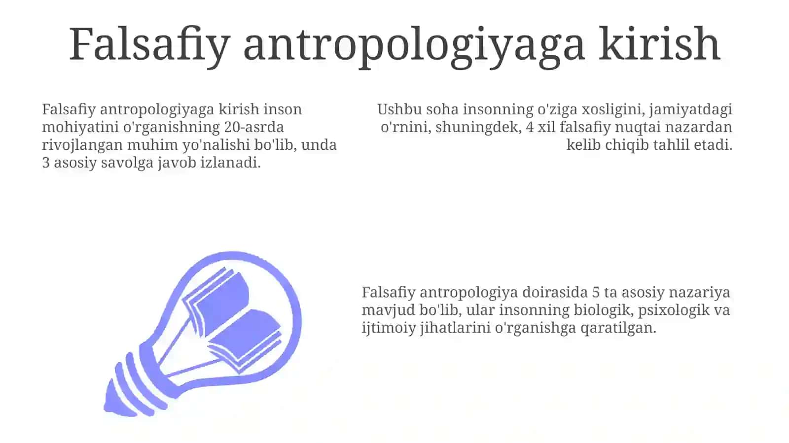 Falsafiy oktropologiya inson falsafasi 3