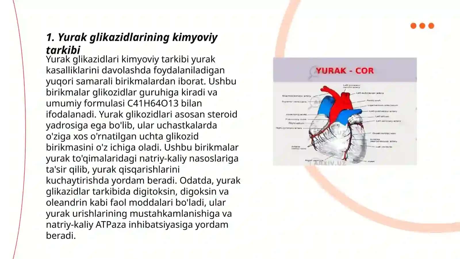 Yurak glikazidlarning kimyoviy tuzilishi va ahamiyati 3